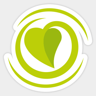 Green Heart Leaf Sticker